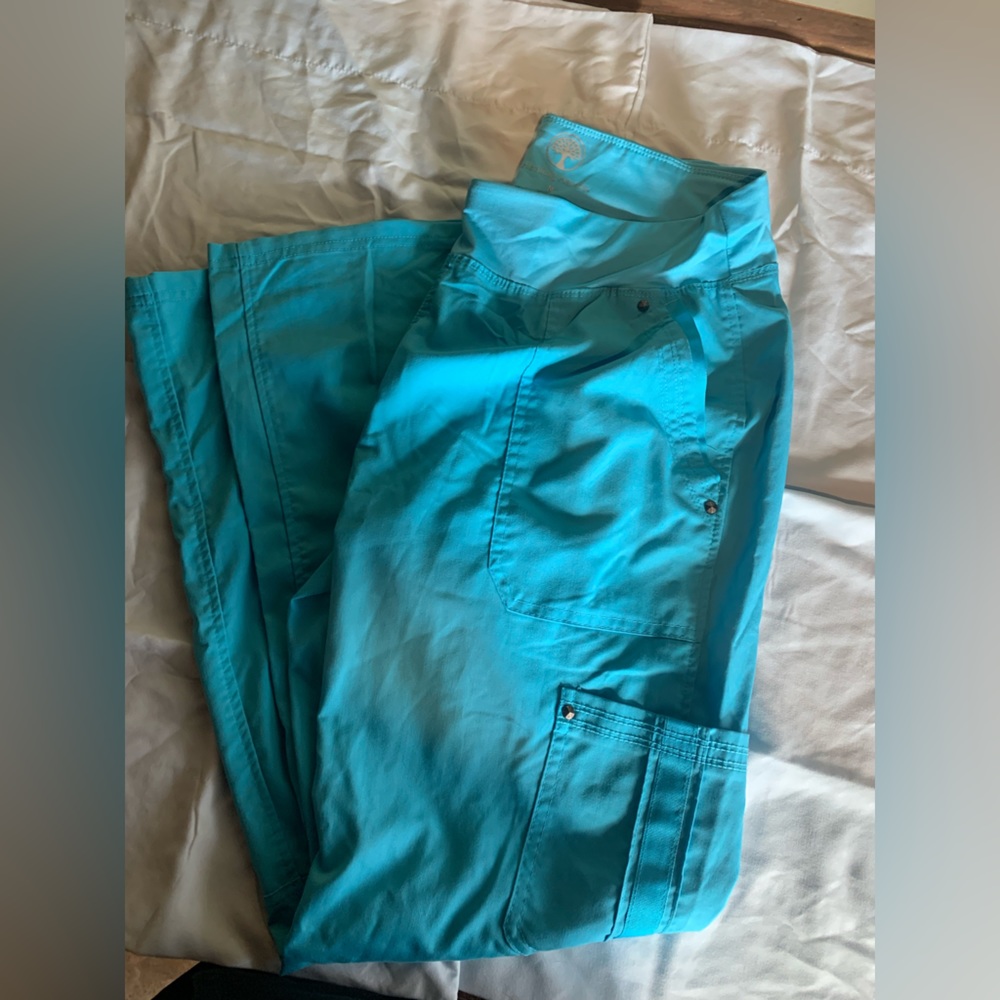 Women’s medium teal Healing Hands scrub bottoms